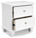 Fortman - White - Two Drawer Night Stand - Simple Home Plus
