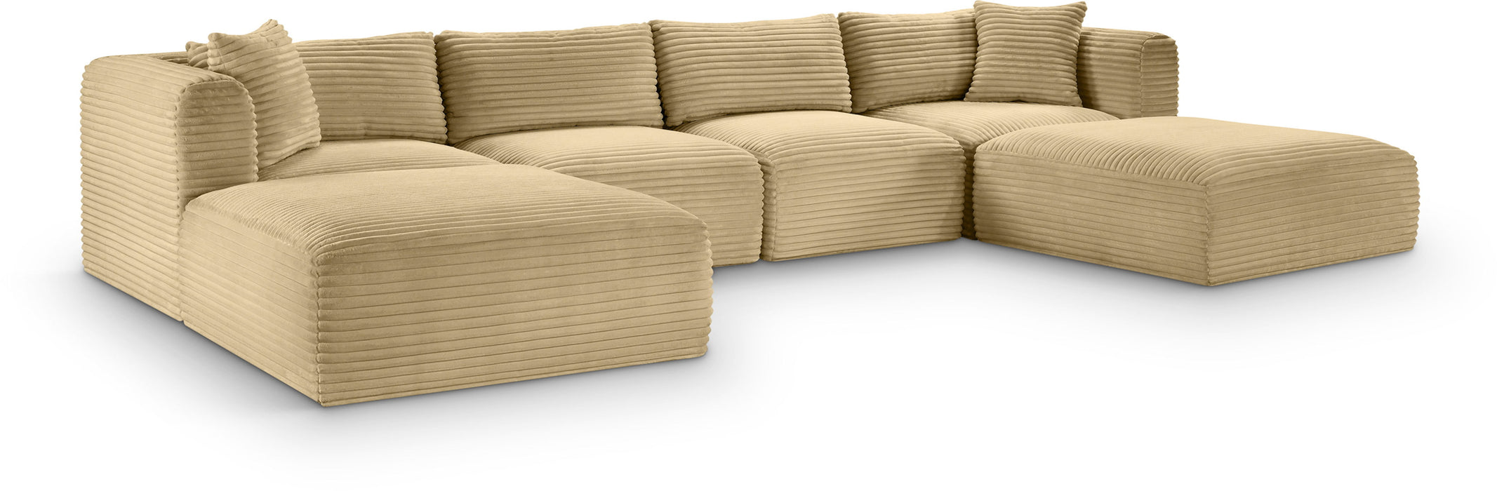 Shaggy - 6 Piece Modular Sectional With 2 Ottomans - Simple Home Plus