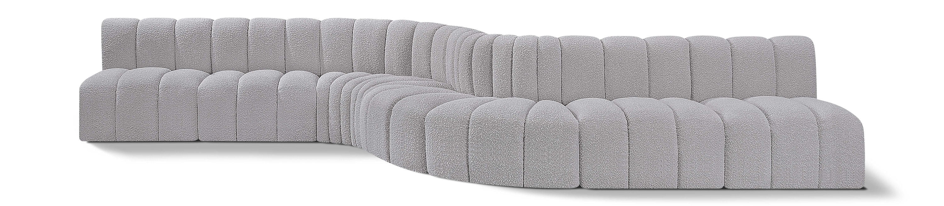 Arc - Boucle Fabric 8 Piece Curved Modular Sofa - Simple Home Plus
