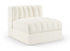 Rummi - Velvet Performance Fabric Upholstered Modular Armless Chair - Simple Home Plus
