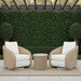 Pavilion - 3-Piece Outdoor Conversation Set (Swivel Club Chairs & End Table) - White / Natural - Simple Home Plus