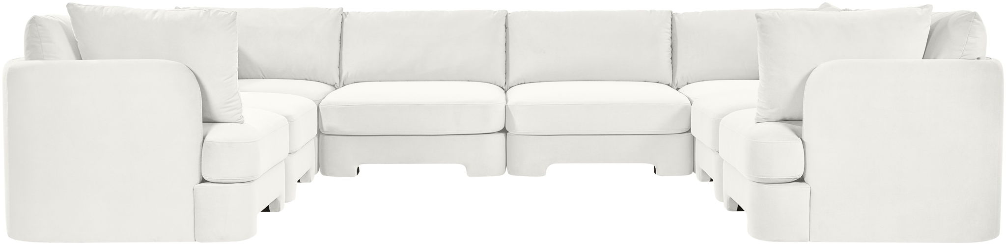 Hammond - Velvet Performance Fabric Upholstered 8 Piece U-Shaped Sectional