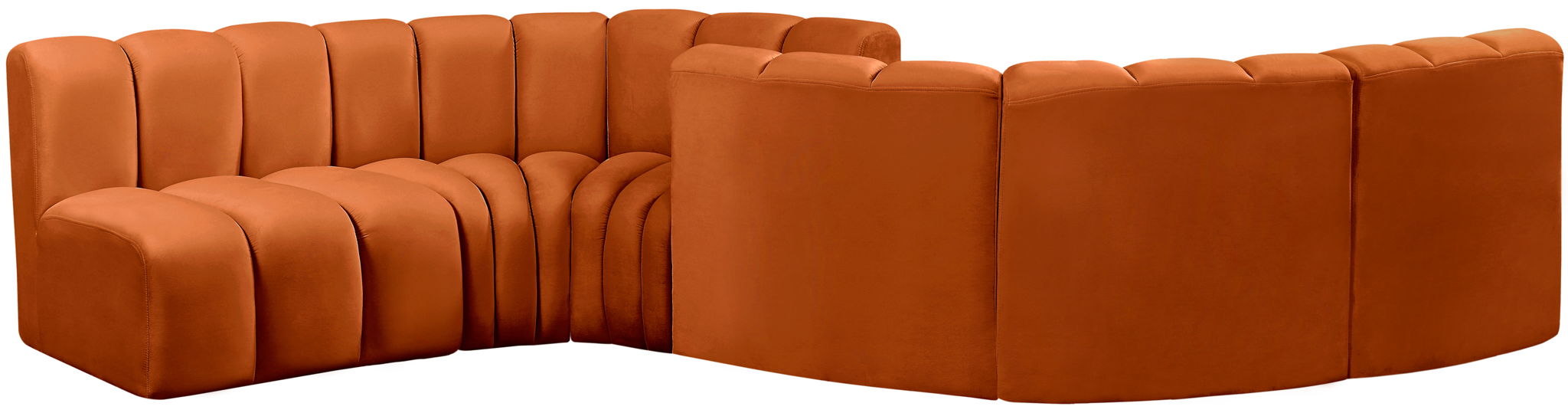Arc - Velvet 6 Piece Modular Sofa - Simple Home Plus