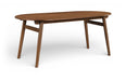 Leesa - Solid Wood And Walnut Veneer Dining Table - Simple Home Plus