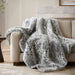 Botswana Animal Print - 60x80" Faux Fur Throw Blanket - Snow Leopard - Simple Home Plus