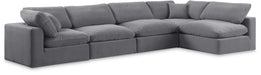 Comfy - 5 Piece Velvet Modular Sectional - Simple Home Plus