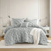 Bailey - Full/Queen Diamond Pucker Comforter Set - Gray - Simple Home Plus