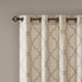 Saratoga - 63" Fretwork Print Grommet Top Window Curtain - Beige - Simple Home Plus
