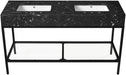Marmo - Engineered Marble Bathroom Vanity With Black Base - Simple Home Plus
