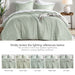 Camden - Twin/Twin Long Chambray Print Solid Comforter Set - Sage Green - Simple Home Plus