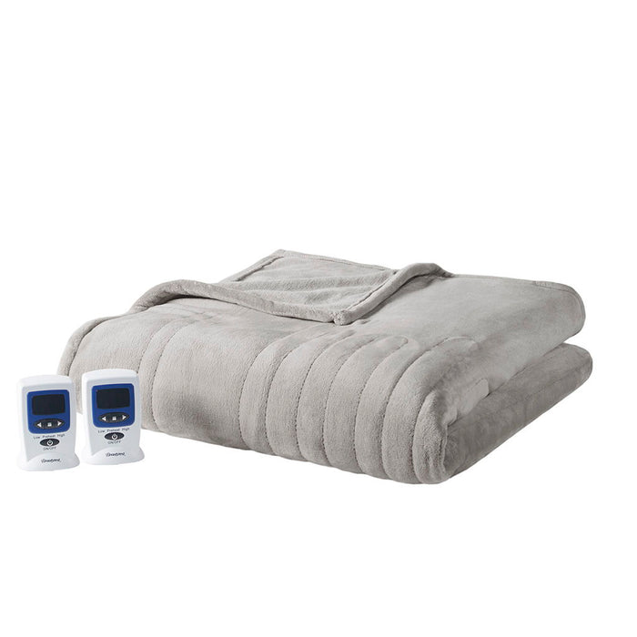 Microplush - King Heated Blanket With Wifi Technology - Gray - Simple Home Plus