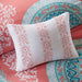 Loretta - Twin Long Comforter And Sheet Set - Coral - Simple Home Plus