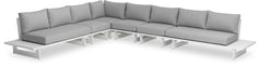 Maldives - 6 Piece Water Resistant Outdoor Patio Modular Sectional With White Base - Simple Home Plus