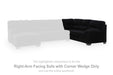 SimpleJoy - RAF Sofa With Corner Wedge - Onyx - Simple Home Plus