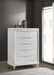 Marmore - 5-Drawer Bedroom Chest Of Drawers - White - Simple Home Plus