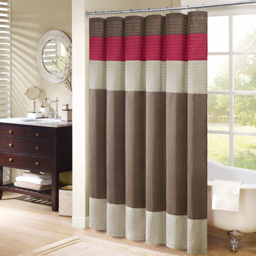 Amherst - Shower Curtain - Red - Simple Home Plus