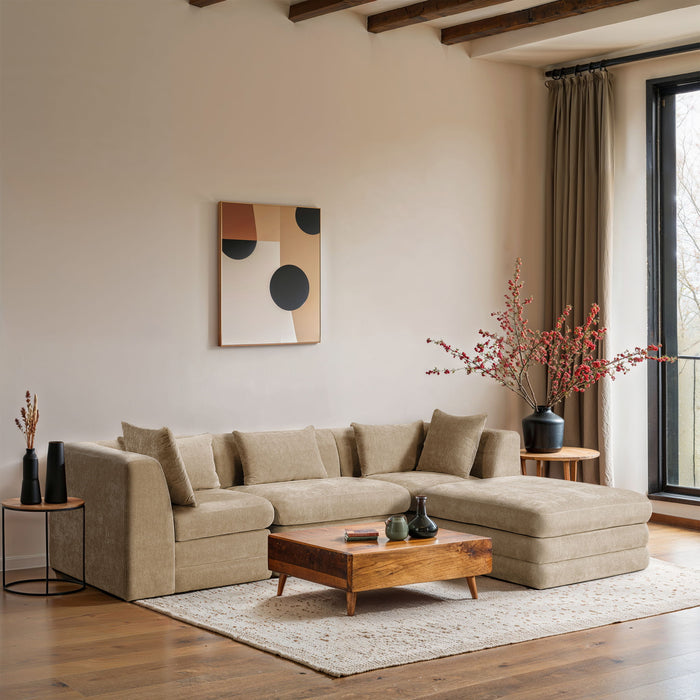 Stellar - 4 Piece Upholstered Modular Sectional - Simple Home Plus