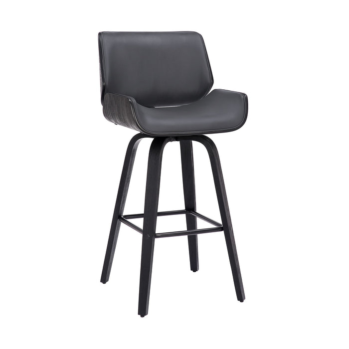 Tyler - 26" Counter Height Swivel Bar Stool With Black Frame - Simple Home Plus