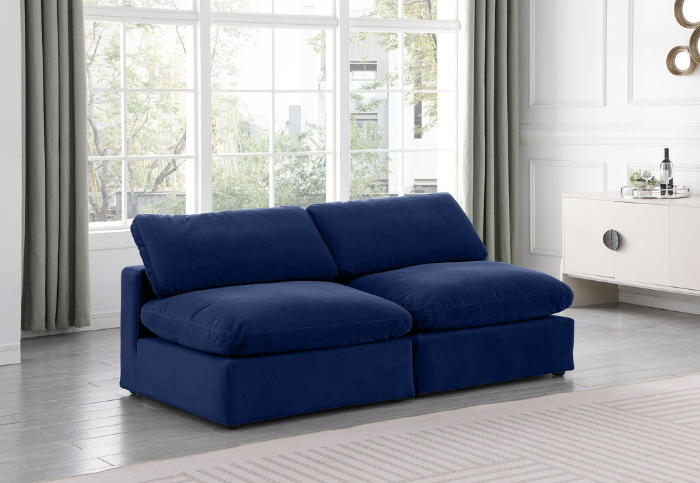 Comfy - Velvet Modular Armless Sofa 2 Seats - Simple Home Plus