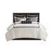 Jarvis - 8 Piece Queen Embroidery Oversized Duvet Style Comforter Set - Black / White - Simple Home Plus