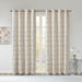 Raina - 84" Total Blackout Metallic Print Grommet Top Curtain Panel - Ivory / Gold - Simple Home Plus