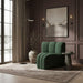 Arc - Boucle Fabric Curved Corner Chair - Simple Home Plus