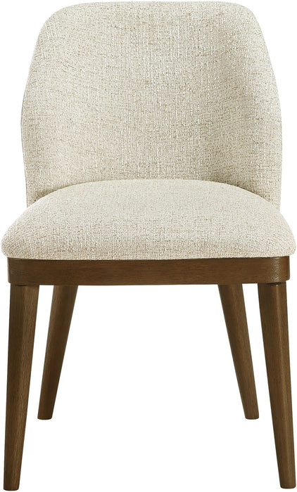 Valeo - Linen Textured Fabric Upholstered Dining Chair (Set of 2) - Painted Brown Base - Simple Home Plus