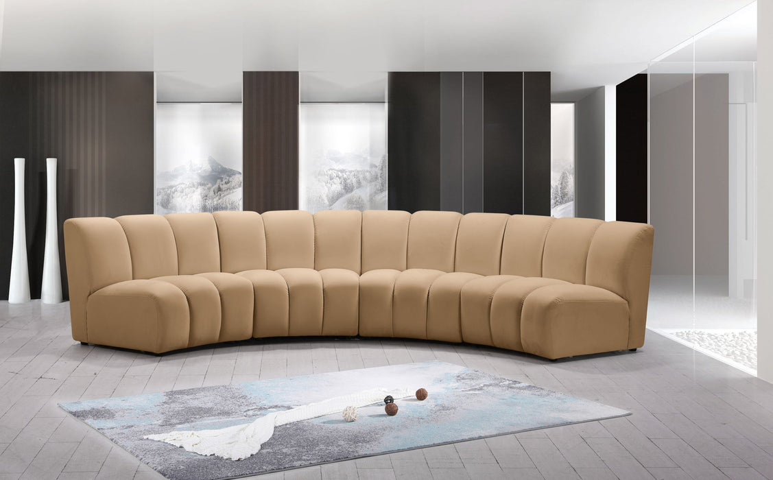 Infinity - 4 Piece Modular Sectional - Camel - Simple Home Plus