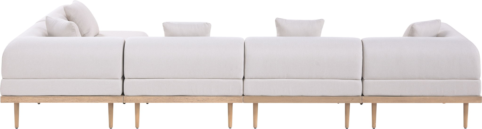 Laguna - 5 Piece 106.5" Upholstered Outdoor Patio Modular Sectional - Simple Home Plus