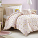 Callie - 4 Piece Twin/Twin Long Pom Pom Comforter Set - Pink Multi - Simple Home Plus