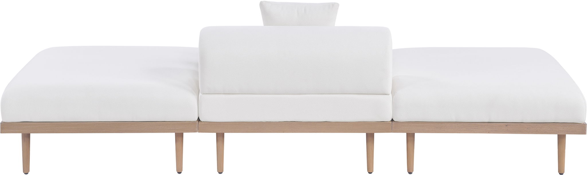 Laguna - 3 Piece Resilient Water Resistant Fabric Outdoor Patio Armless Modular Sofa - Simple Home Plus