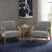 Novak - Mid-Century Modern Accent Armchair (Set of 2) - Gray - Simple Home Plus