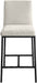 Reeves - Chenille Fabric Upholstered Counter Stool (Set of 2) - Black Base - Simple Home Plus