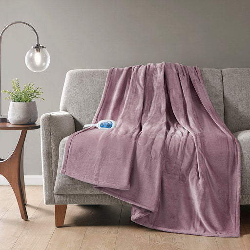 Heated Plush - Throw - Lavender - Simple Home Plus