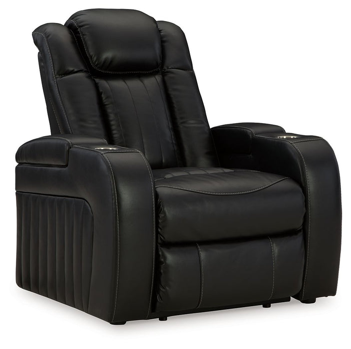 Caveman Den - Midnight - Power Recliner/ Adj Headrest - Simple Home Plus