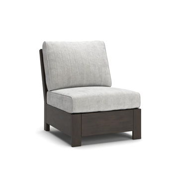 Mesa Valley - Armless Chair With Cushion - Light Gray / Dark Brown - Simple Home Plus