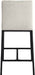 Reeves - Chenille Fabric Upholstered Counter Stool (Set of 2) - Black Base - Simple Home Plus