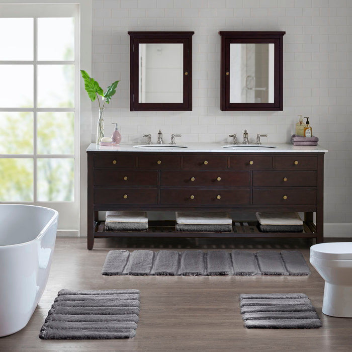 Tufted Pearl Channel - 24" Rug - Gray - Simple Home Plus