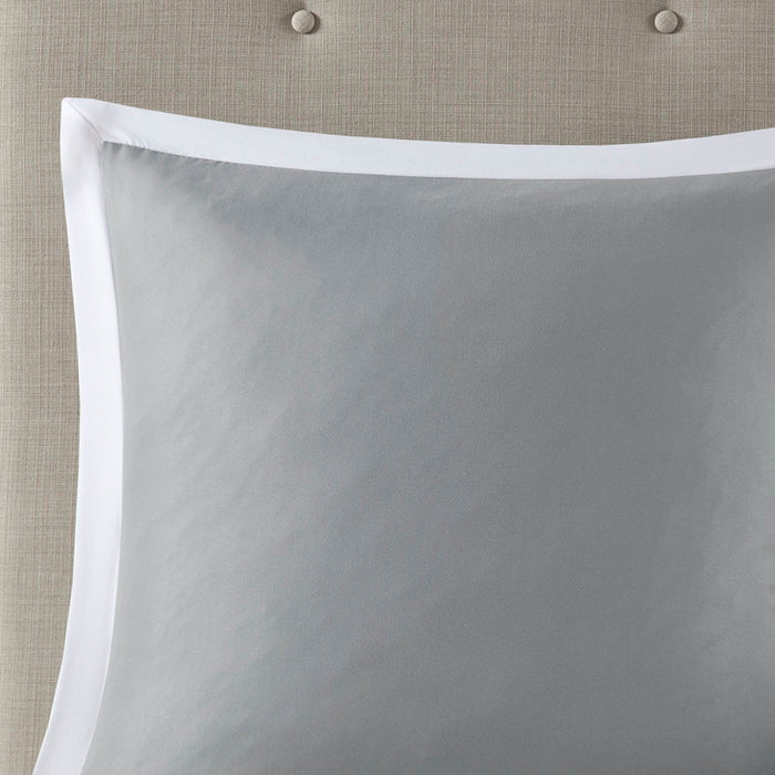 Powell - King Embroidered Comforter (Set of 8) - White - Simple Home Plus
