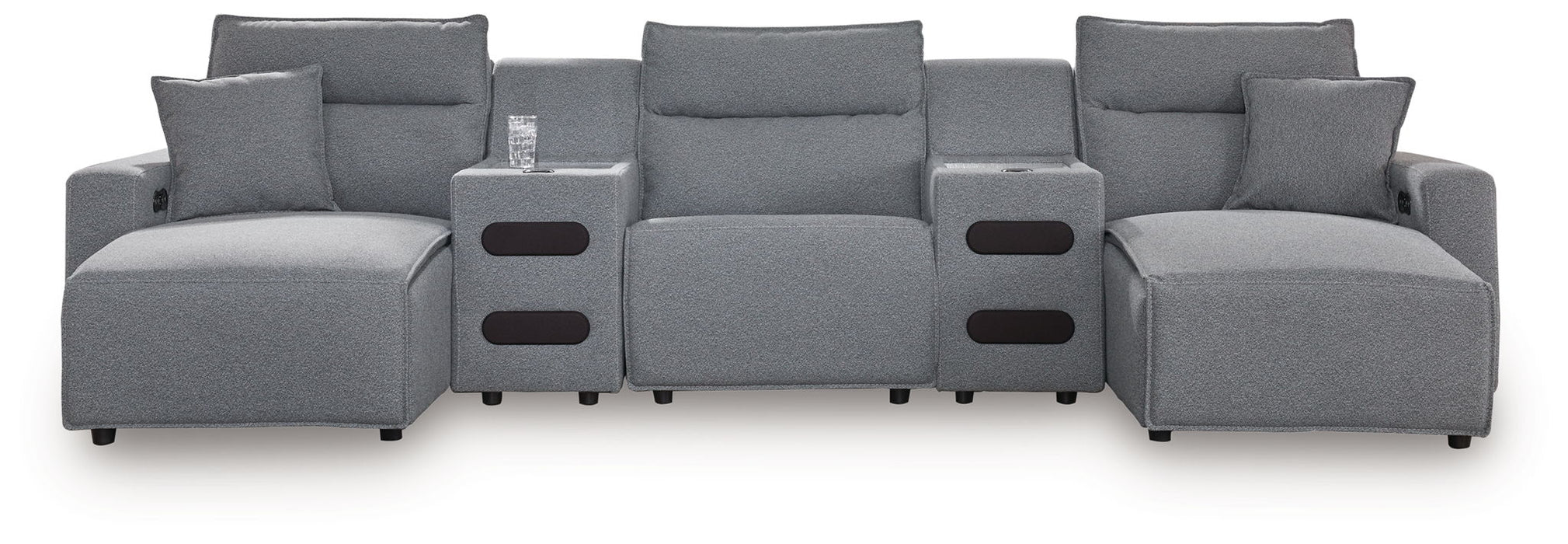ModMax II - Salt And Pepper - Reclining Sectional - Simple Home Plus