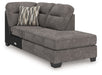 Olten - RAF Corner Chaise - Graphite - Simple Home Plus