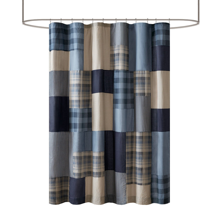 Winter Hills - Cotton Shower Curtain - Blue - Simple Home Plus