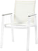 Nizuc - Outdoor Patio Dining Arm Chair With White Frame And Gray Arms (Set of 2) - Simple Home Plus