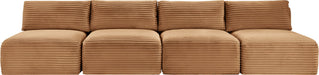 Shaggy - Fabric 4 Seat Modular Armless Sofa - Simple Home Plus