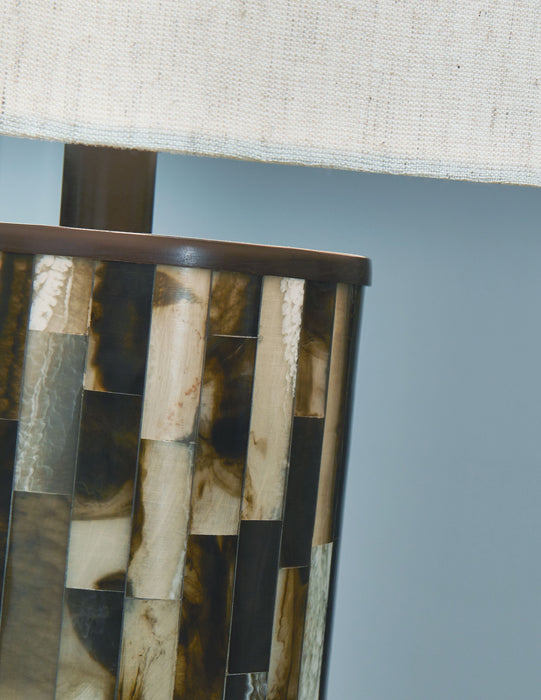 Ellford - Black / Brown / Cream - Poly Table Lamp - Simple Home Plus