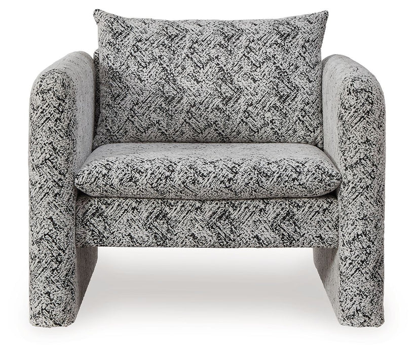 Kenbell - Black / White - Accent Chair - Simple Home Plus