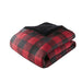 Bernston - Faux Wool to Faux Fur Down Alternative Comforter Set - Red Buffalo Check - Simple Home Plus