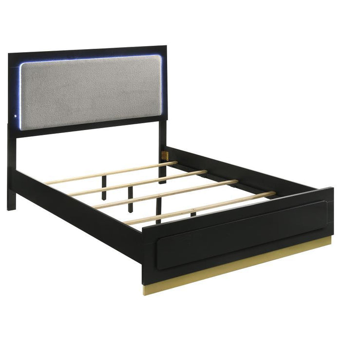 Caraway - Wood LED Panel Bed - Simple Home Plus