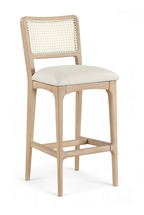 Atrium - Upholstered Bar Stool (Set of 2) - Brushed Natural Frame - Simple Home Plus
