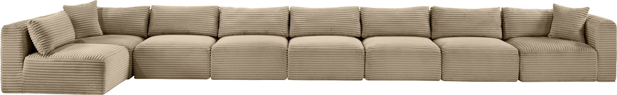 Shaggy - Fabric 8 Piece Modular Sectional - Simple Home Plus